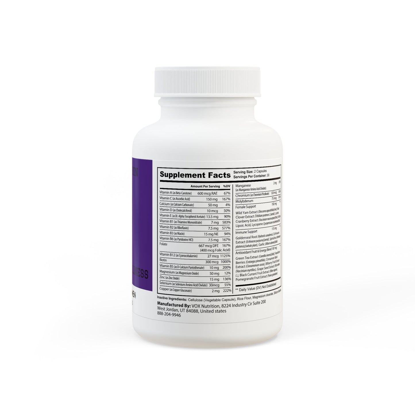 Multivitamin For Women - Vegan Multivitamin For Women