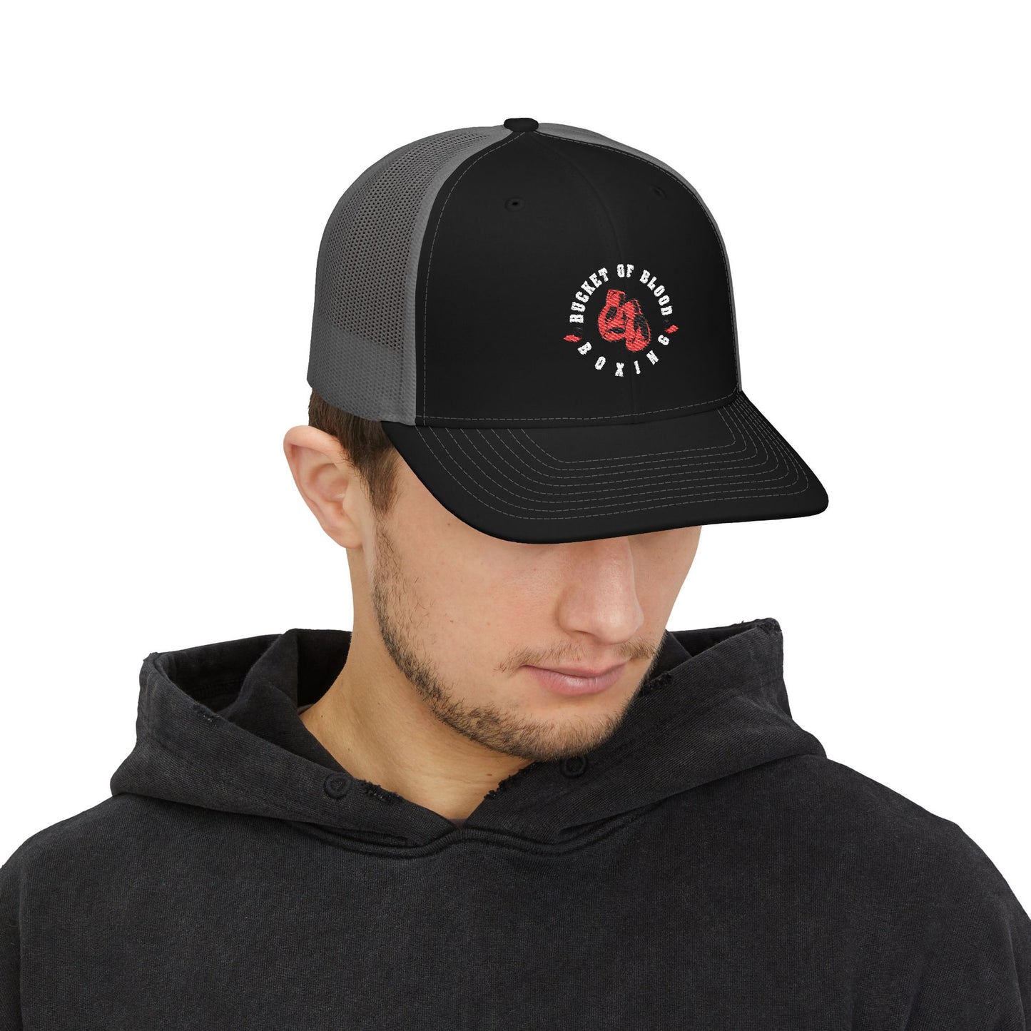 Trucker Hats - Embroidered Boxing Logo Trucker Hat