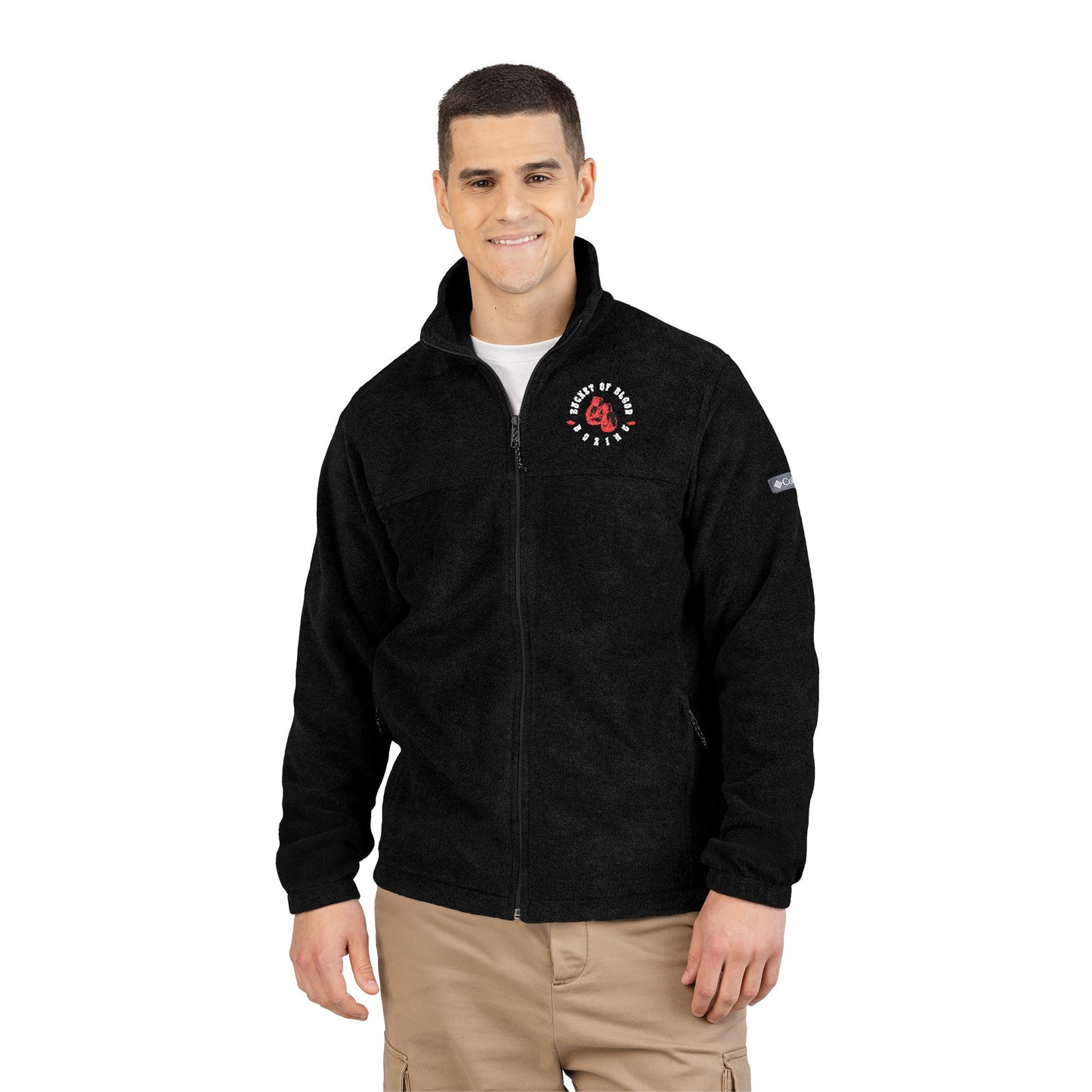 Fleece - Embroidered 'Bucket of Blood' Grey Fleece Jacket