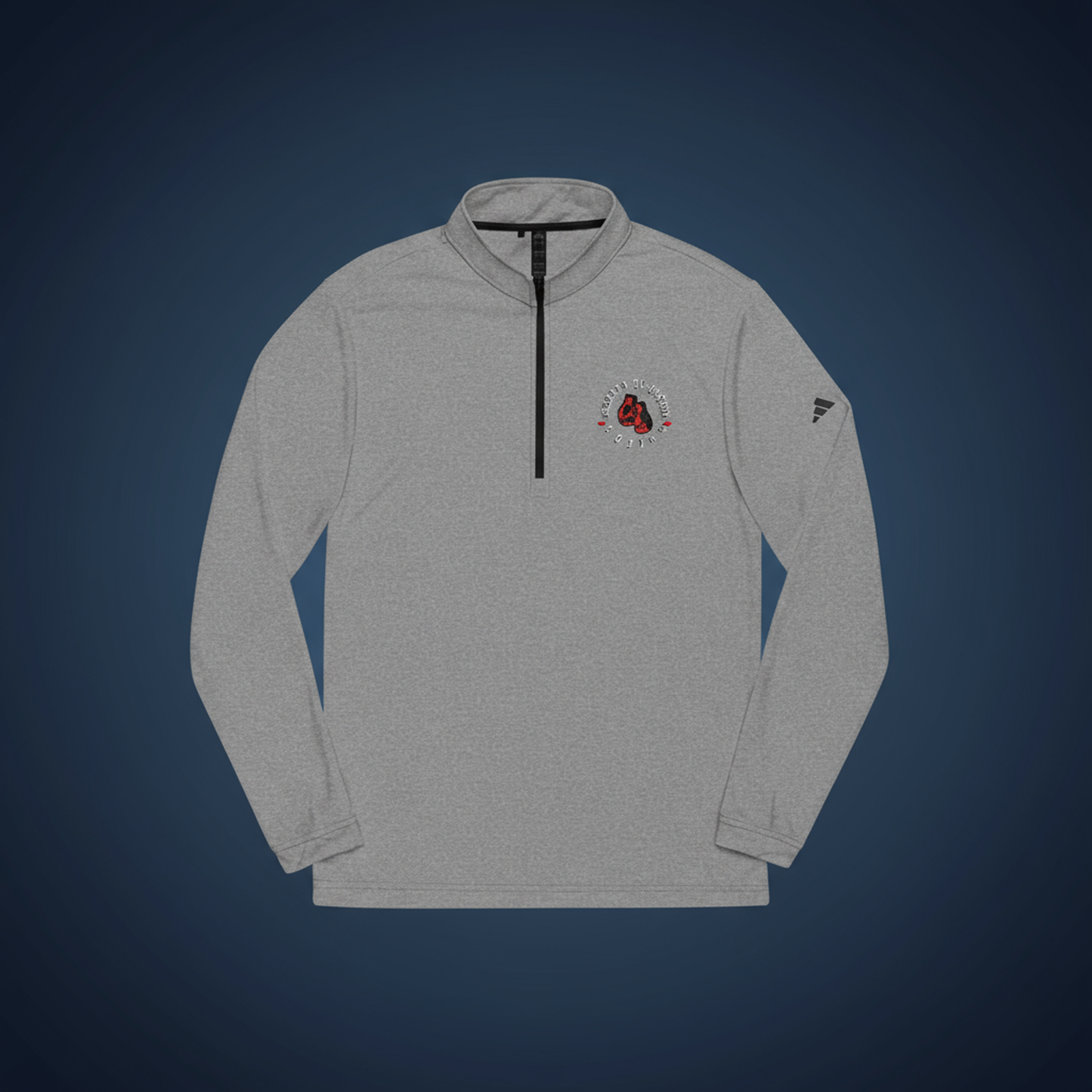 Embroidered athletic 'Bucket of Blood' golf top, lightweight men's pullover with chest embroidery, breathable fabric, and UPF 50+ sun protection