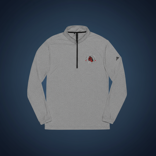 Embroidered athletic 'Bucket of Blood' golf top, lightweight men's pullover with chest embroidery, breathable fabric, and UPF 50+ sun protection