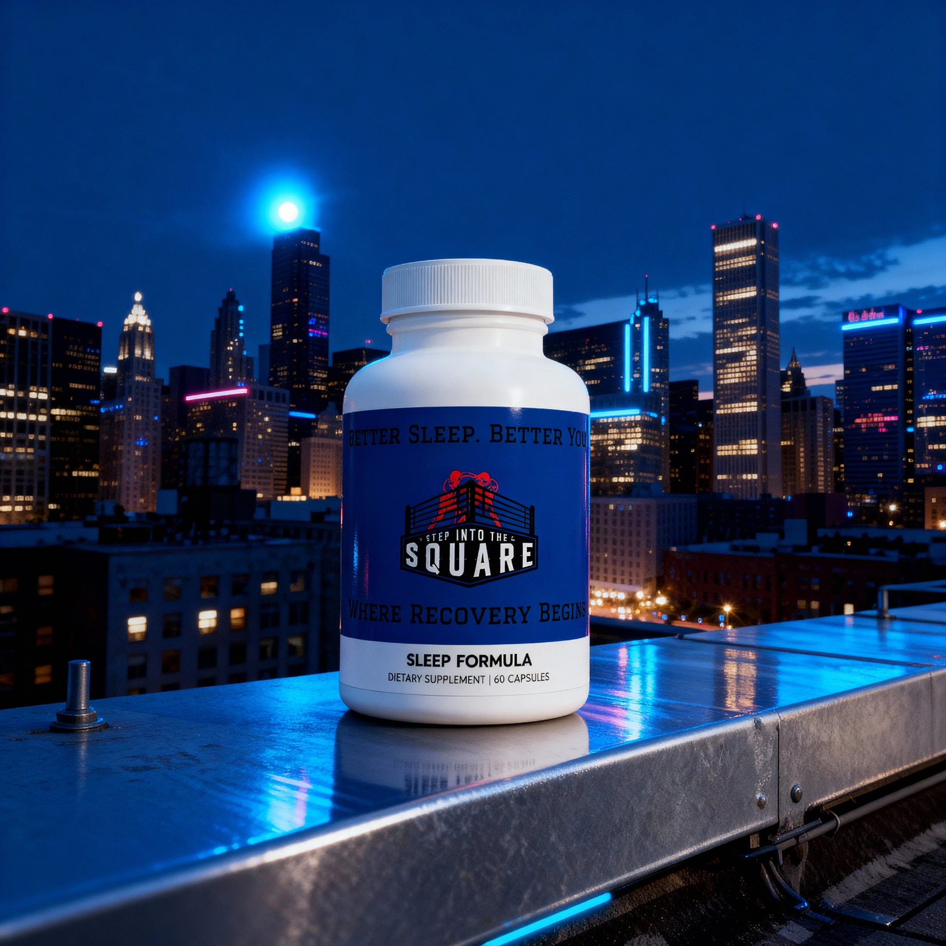Herbal sleep supplement capsules for restful nights and healthy sleep cycles