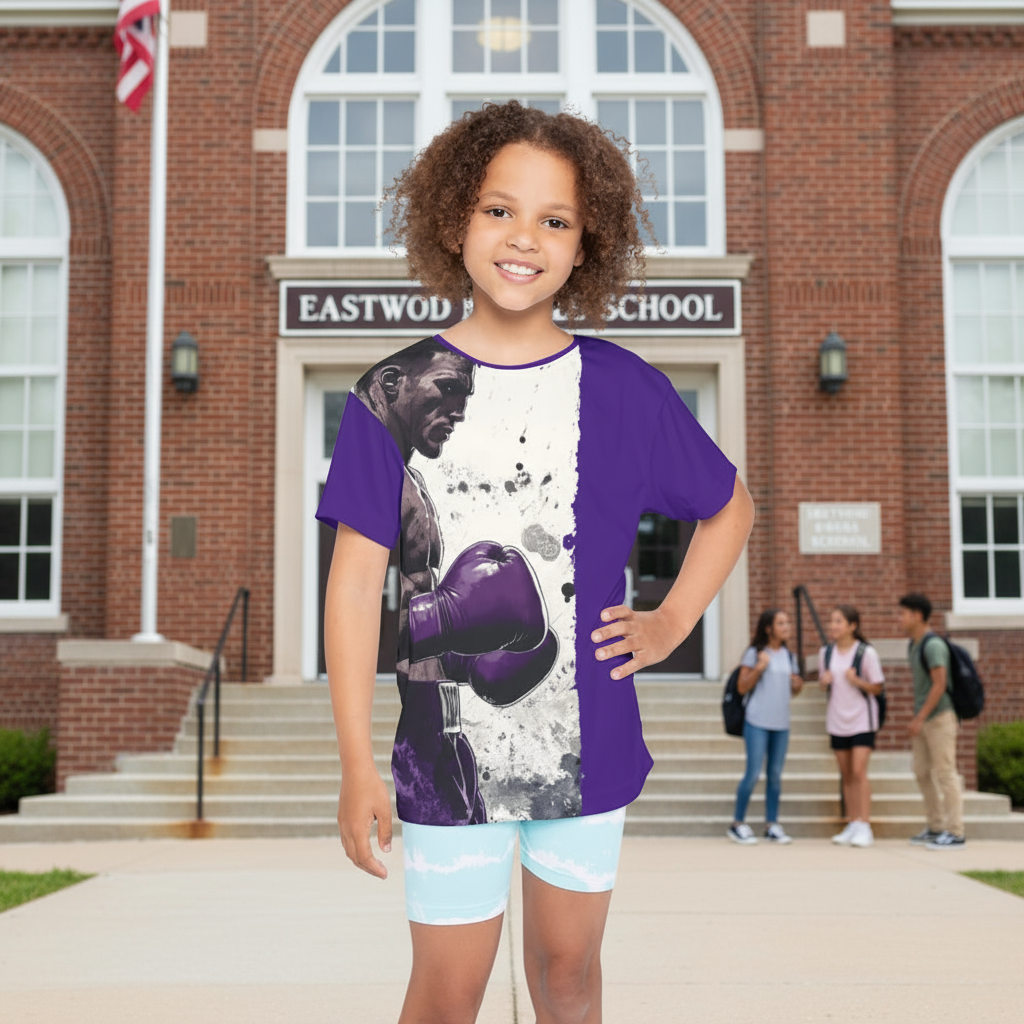Boxing kids jersey, sporty t-shirt for kids, breathable and durable kids sportswear, ideal for practice, games, and outdoor activities