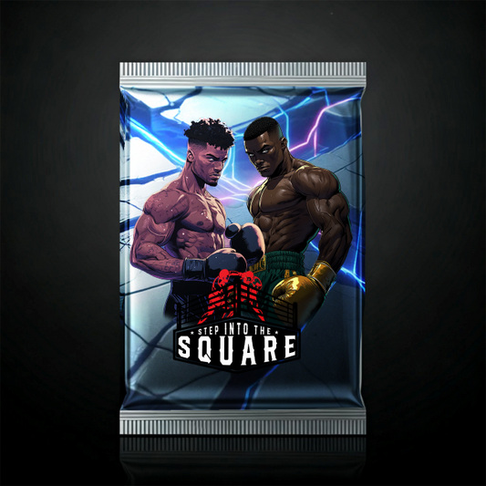 P30-E1-SN-030-105 trading sports card from Pack #30 featuring a boxing design inspired by the grind of the ring