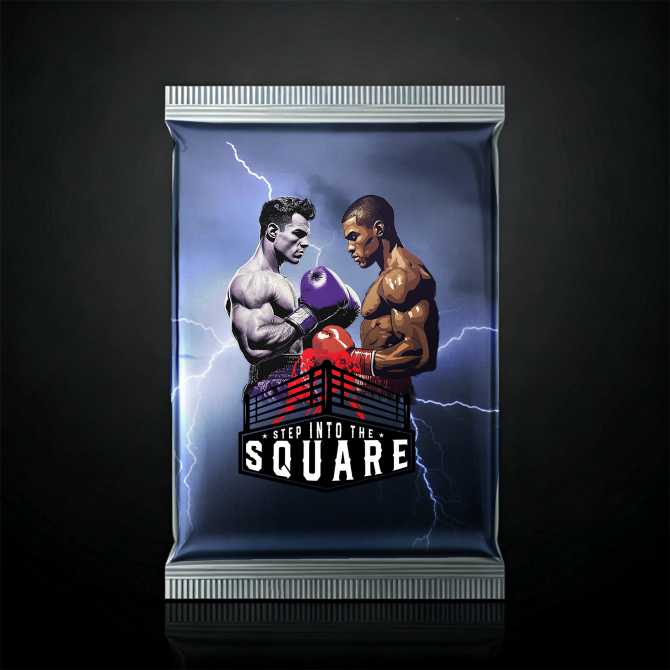 Pack #15 Boxing Card P15-E1-SN-015-105 custom trading card featuring iconic boxing moments with visually powerful collectible design.