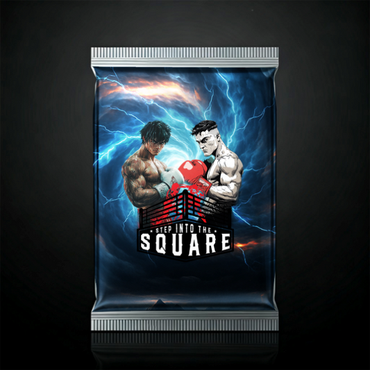 High-Impact Boxing Collector Card Pack #5 P5-E1-SN-005-105 featuring a powerful boxing-themed collectors card symbolizing courage, grit, and the intensity of the sport.