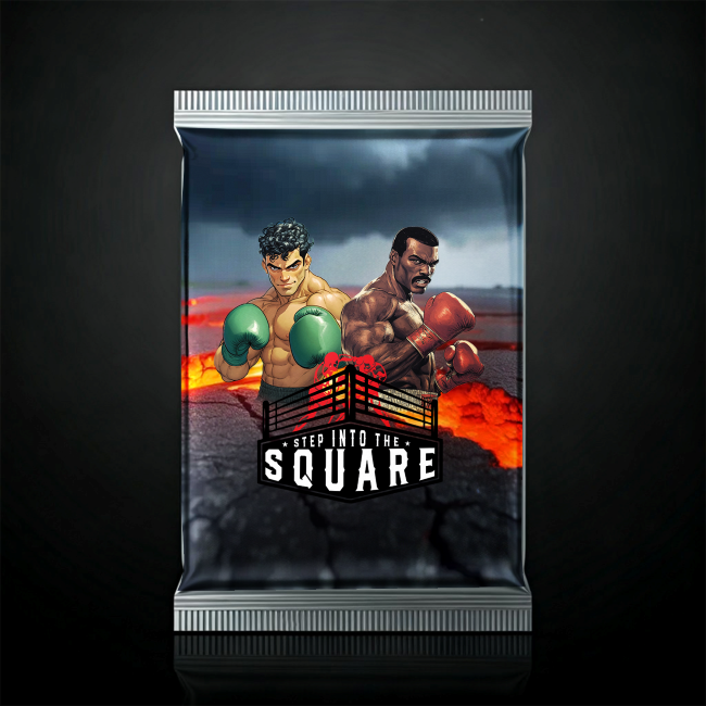 Pack #7 Boxing Card P7-E1-SN-007-105 boxing collector cards featuring a striking design representing the heart, strength, and intensity of the boxing fight game