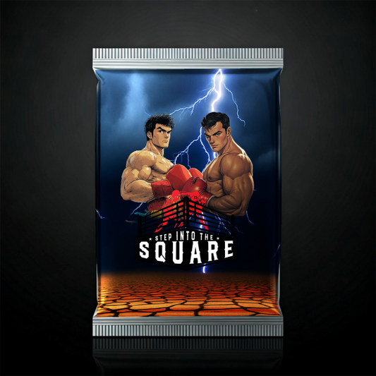 P28-E1-SN-028-105 boxing trading card from Pack #28 featuring striking visuals in a premium collector format