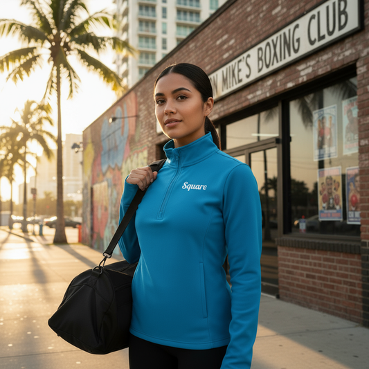 Women's Quarter-Zip Pullover in breathable fabric for women’s activewear