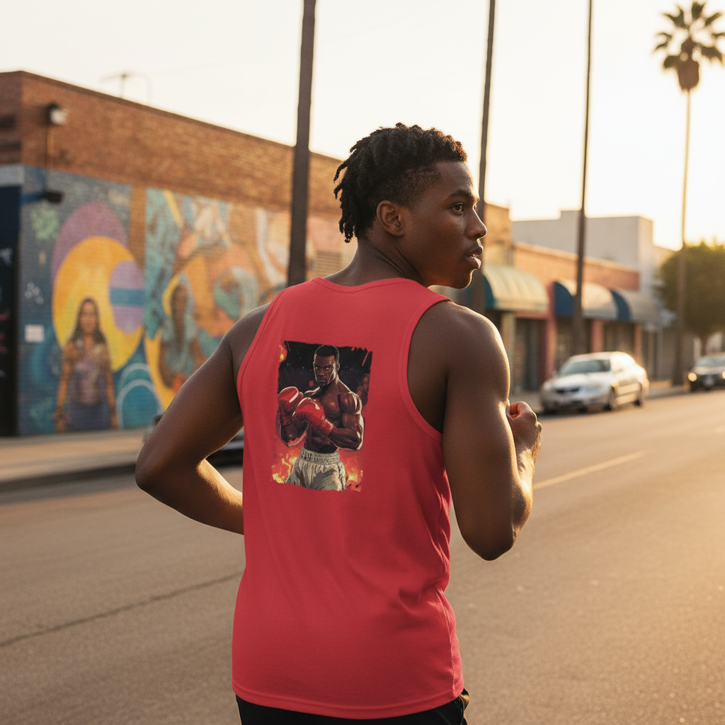Boxing Legend Men's Tank Top – sleeveless shirt for workouts, gym, and casual summer wear