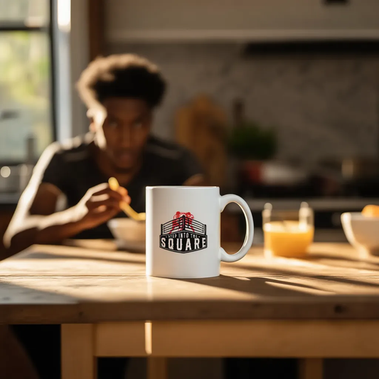 Boxing inspired boxing mug cup made of ceramic with bold sports design for coffee or tea