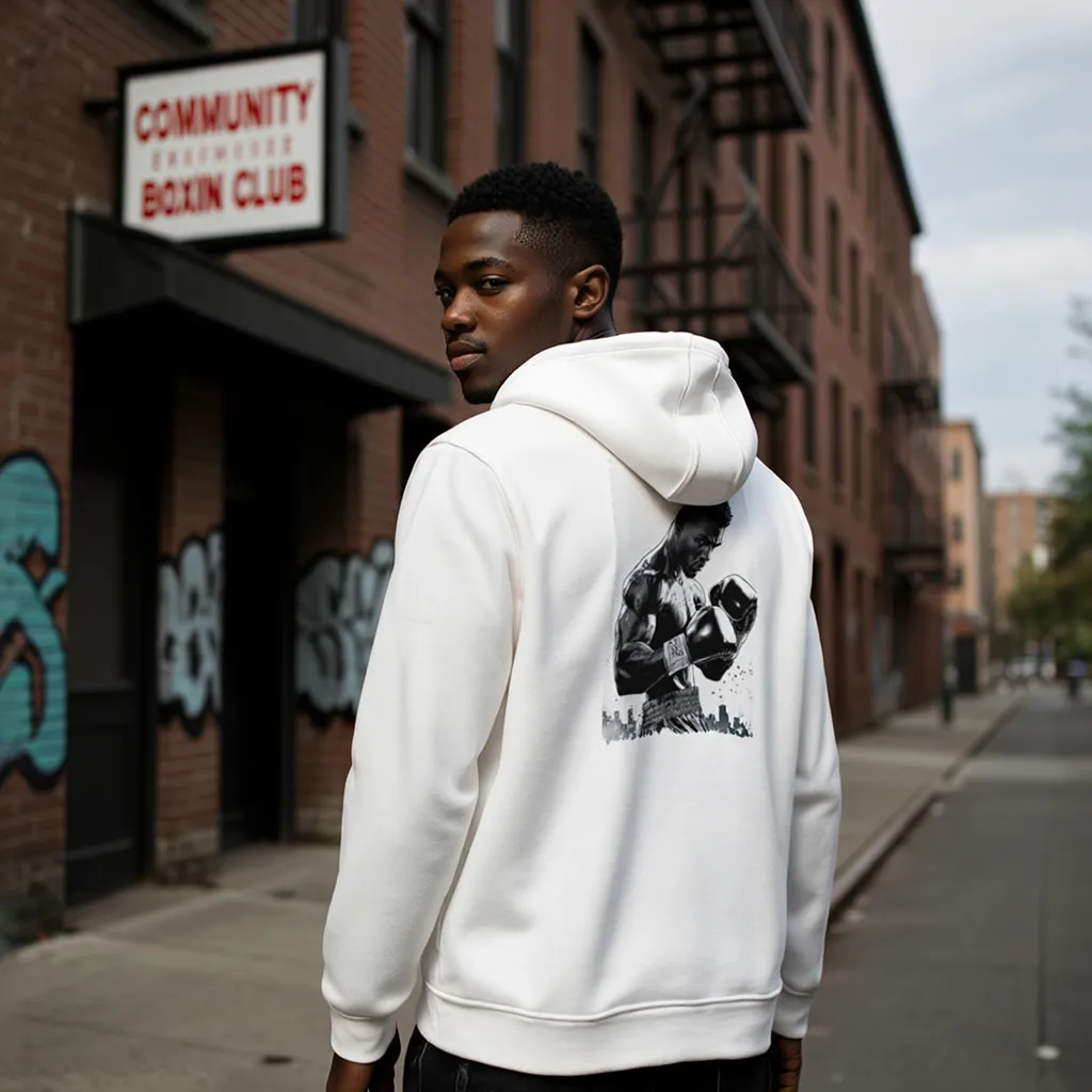 Athletic hoodie unisex sports sweatshirt casual wear for boxing fans
